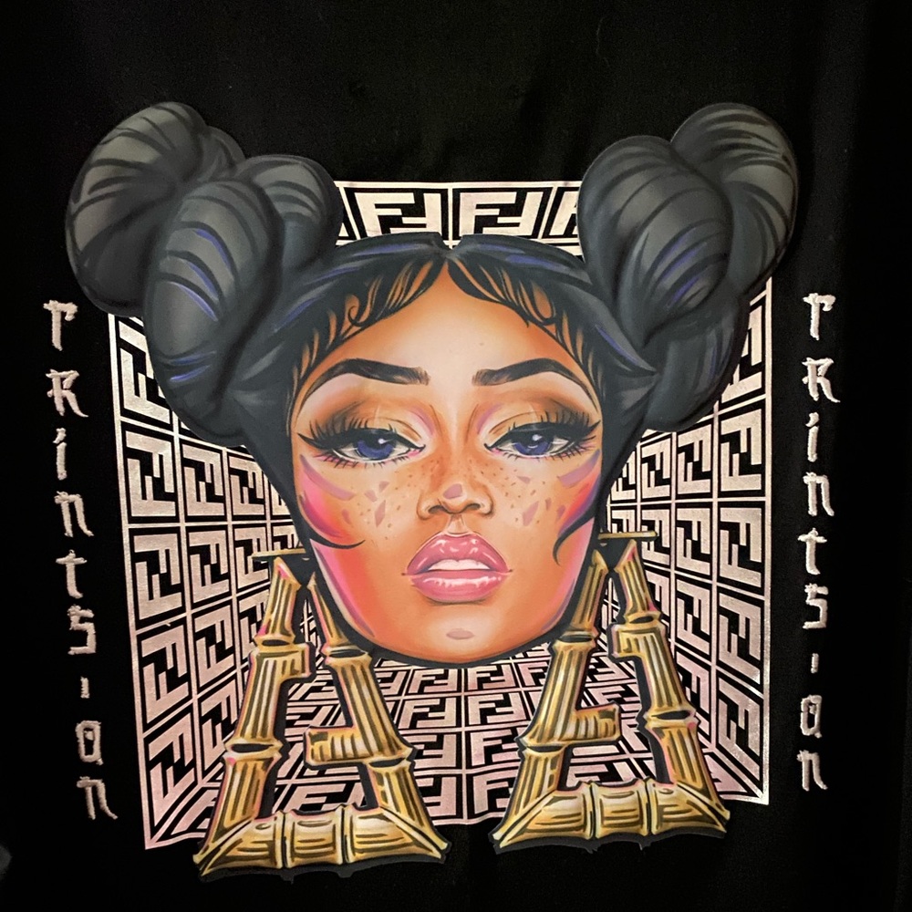 FENDI X NICKI MINAJ F Prints On T-Shirt